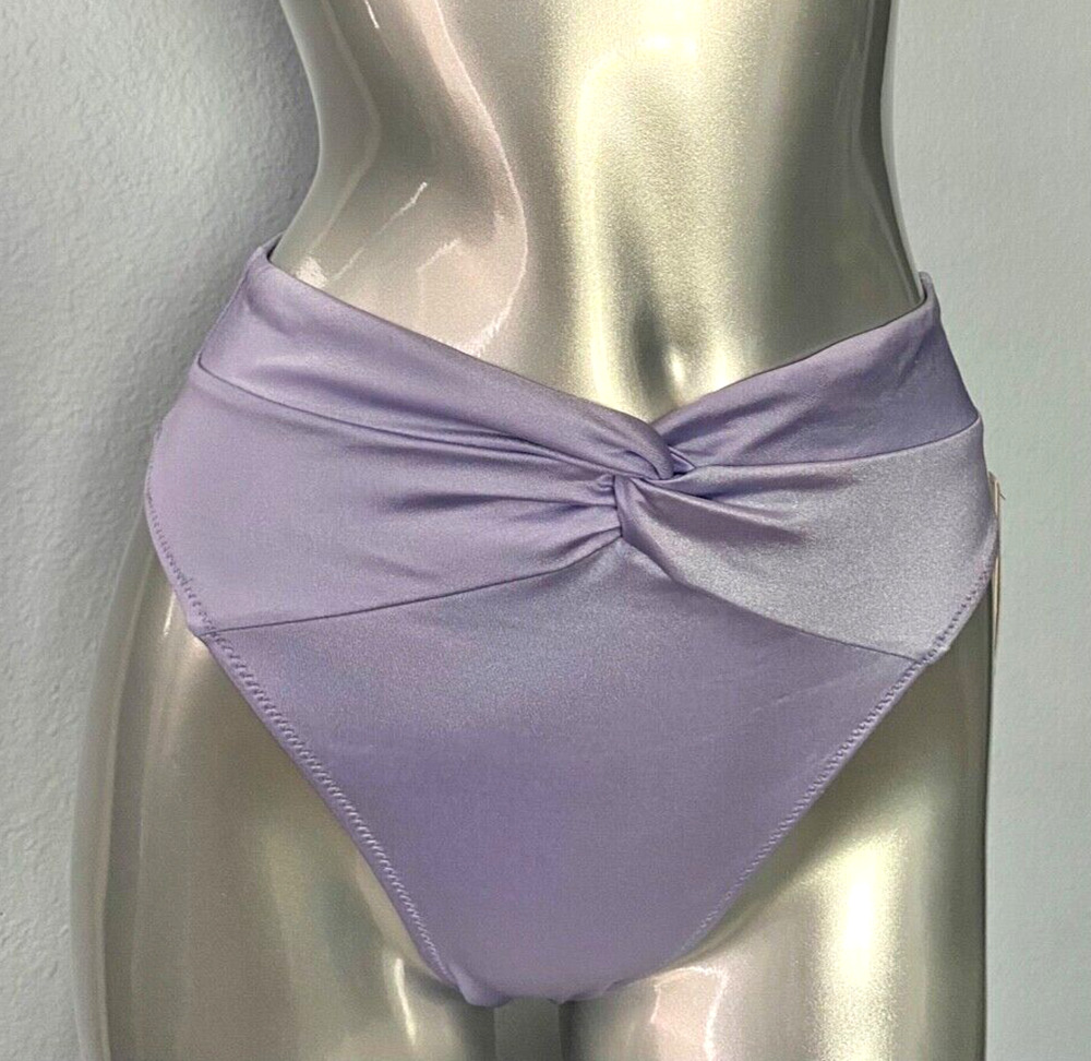Victoria's Secret Swim Bikini Bottom Purple Twist High Waist Bottom Medium M